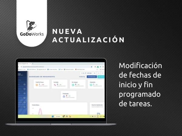 Nueva actualización de fechas de inicio y fin programado de tareas - GoDoWorks GDW